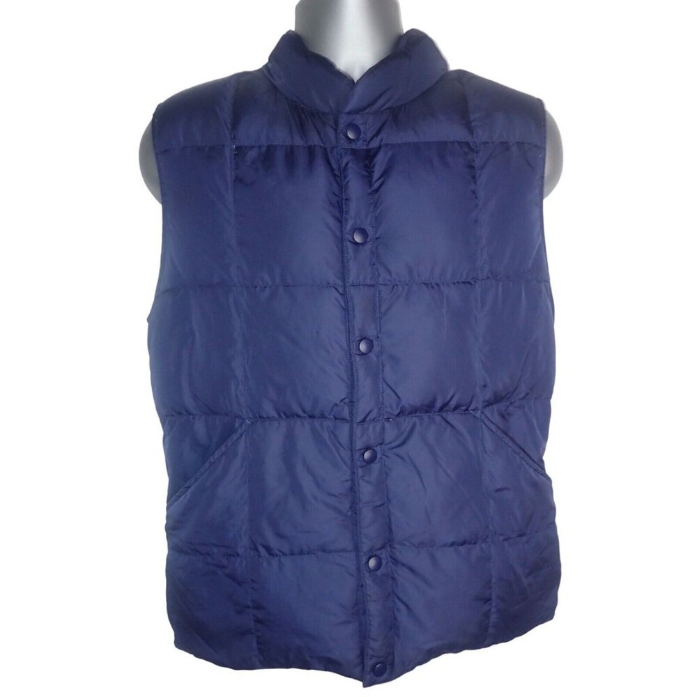 Lands' End Men's Navy Puffer‎ Vest S Navy Blue Casual Gorpcore
